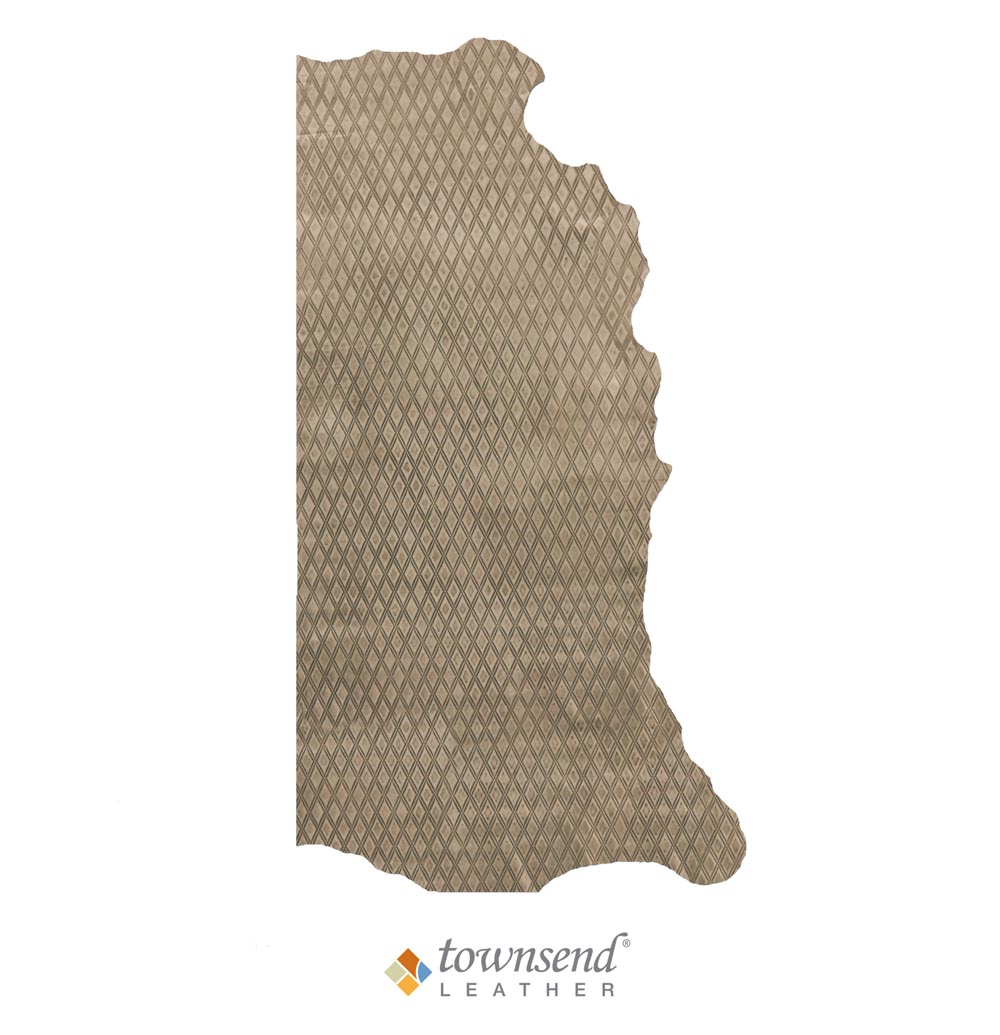 Townsend Leather's Expressions Cowhide in Medium Double Diamond Stitches Majestic Brown