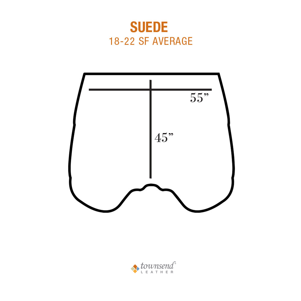 Townsend Leather Average Hide Size: Suede