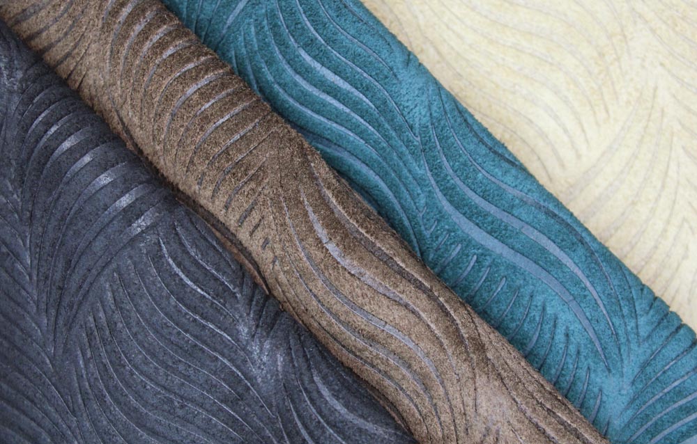 Townsend Leather's Soft Suede Gaufrage Cowhide