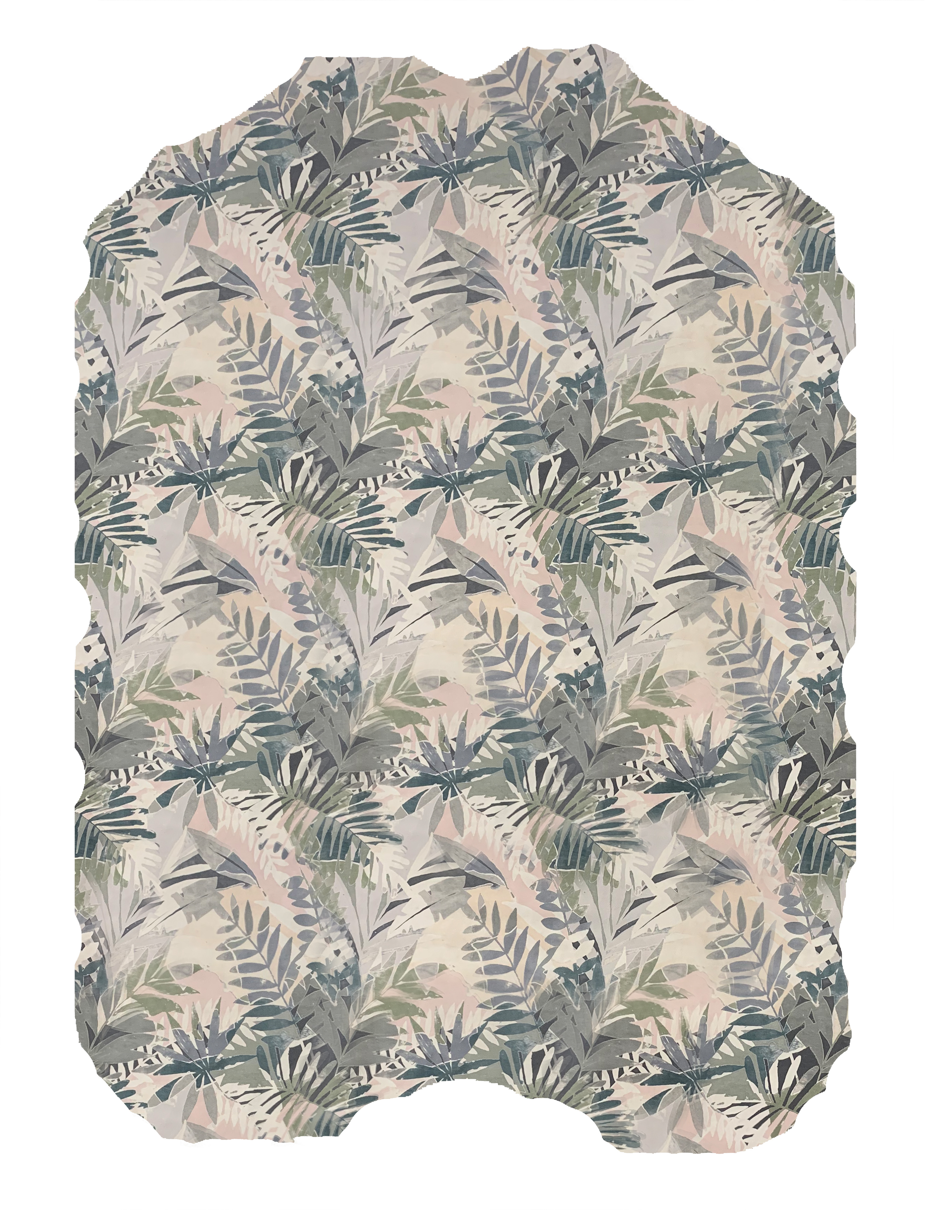 Digitally Printed Cowhide by Stacy Garcia® Tropical Foilage Peachy Keen