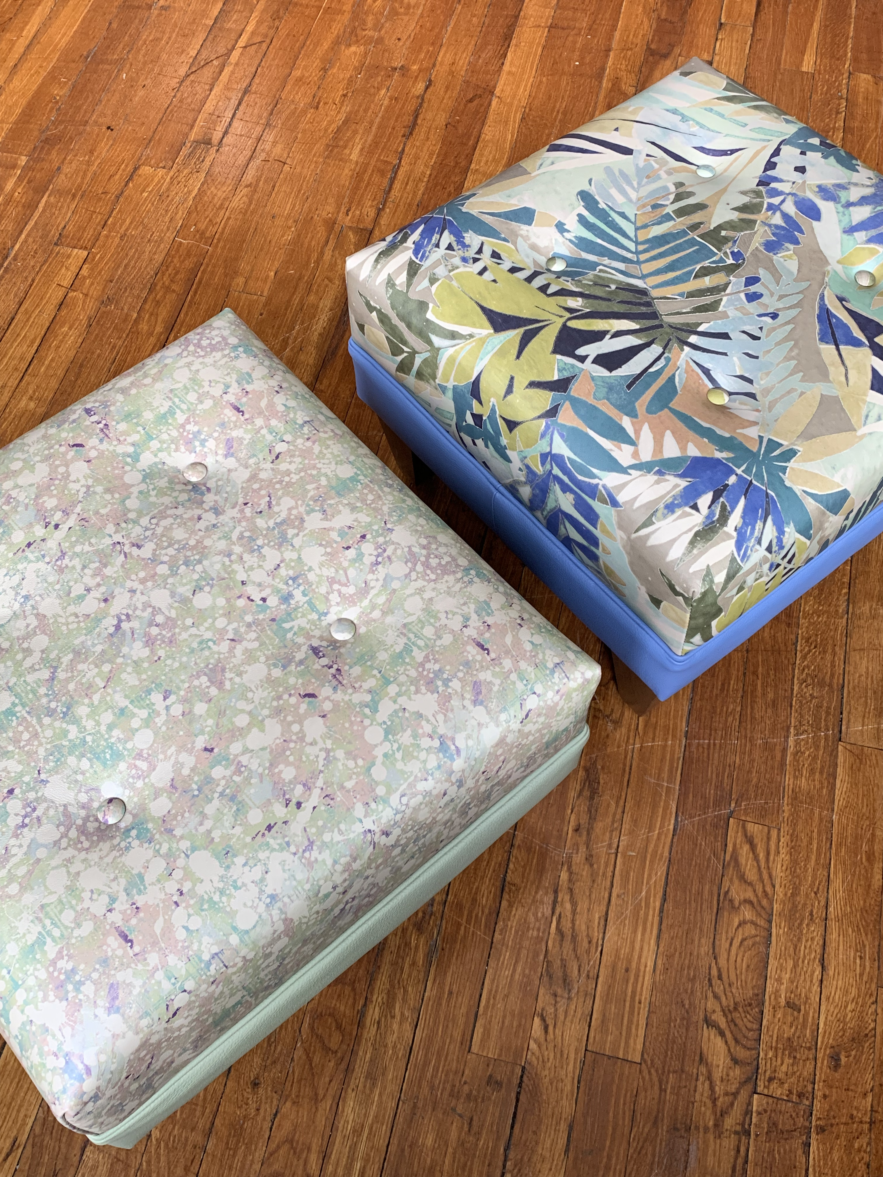 Digitally Printed Cowhide by Stacy Garcia® Tropical Foilage Coastal Bliss and Speckleware