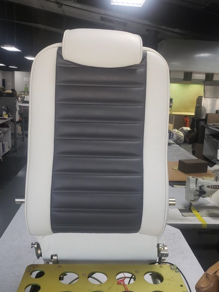 Townsend Leather Quilted Leather on Elliot Aviation Seat