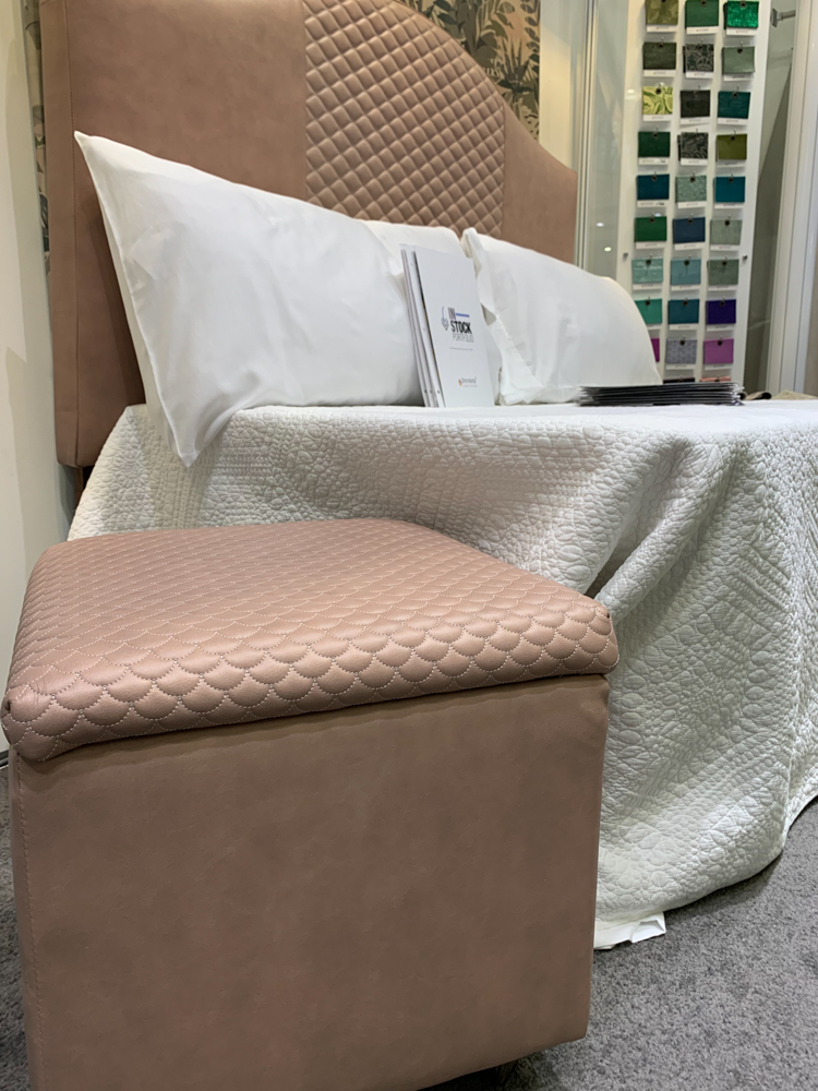 Townsend Leather Quilted Leather on Ottoman