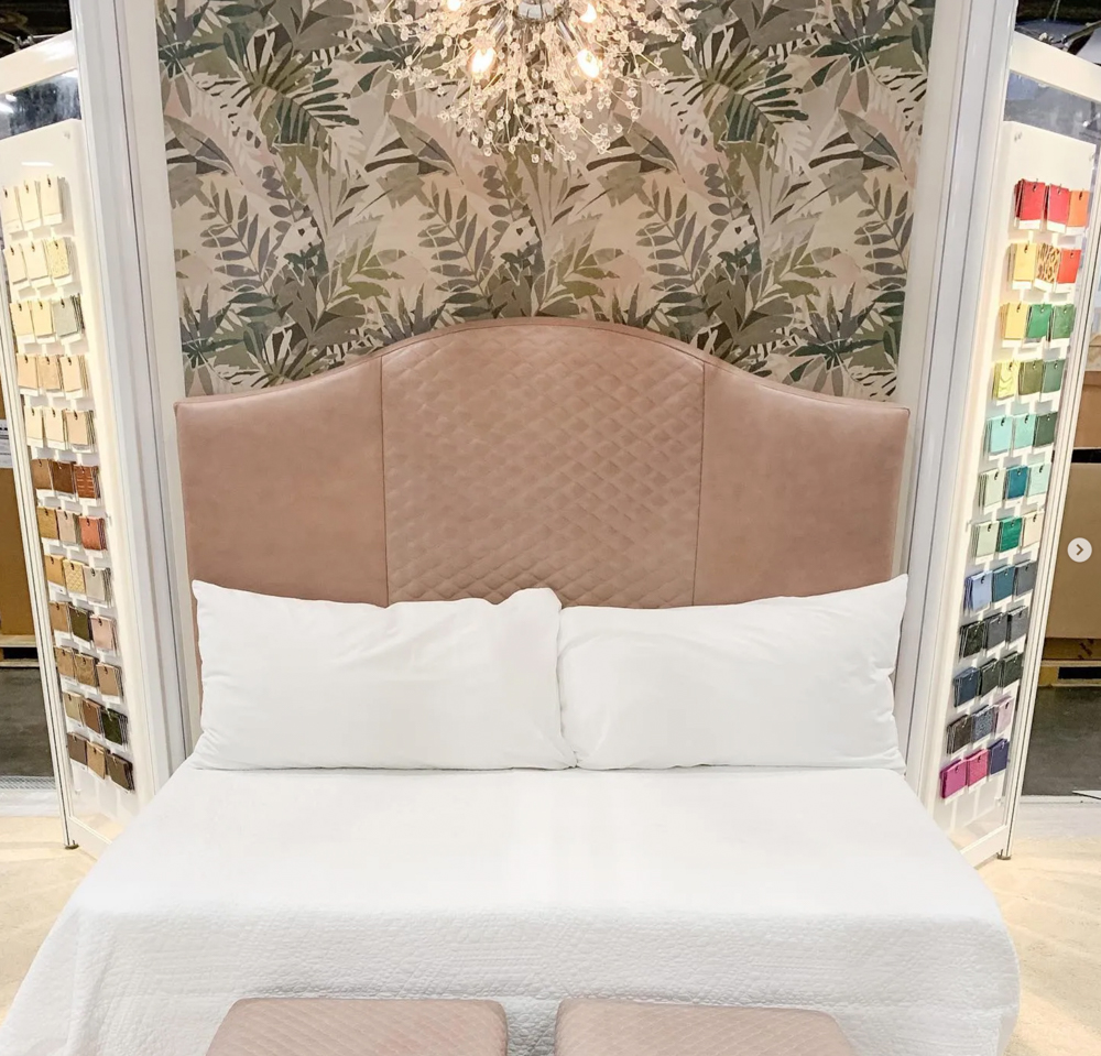 Townsend Leather Quilted Leather on Headboard