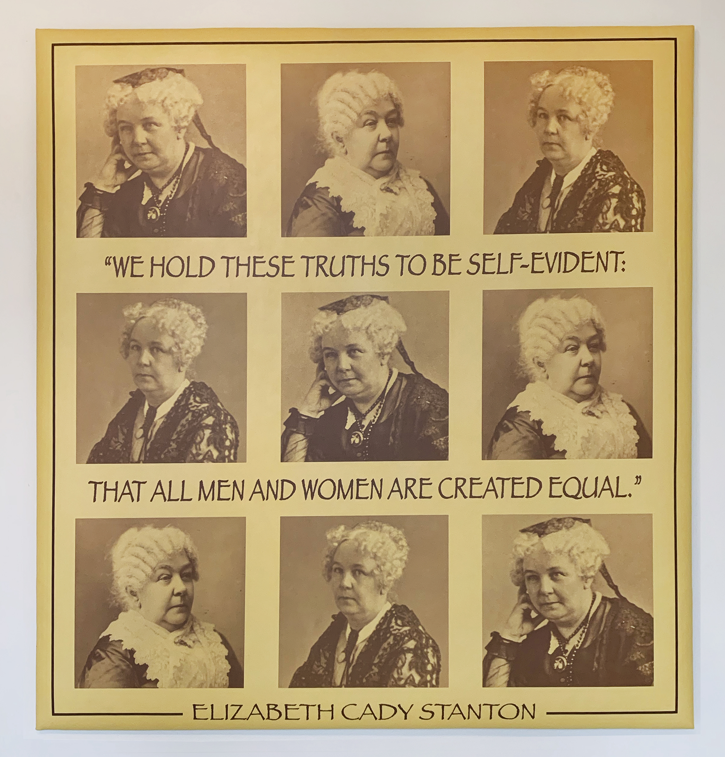 Townsend Leather Digitally Printing Elizabeth Cady Stanton Wall Hanging