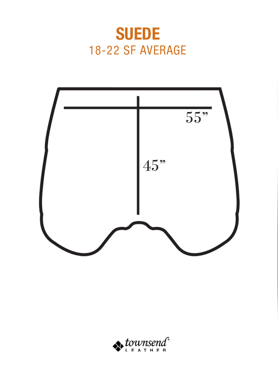 Townsend Leather's Average Hide Size: Suede