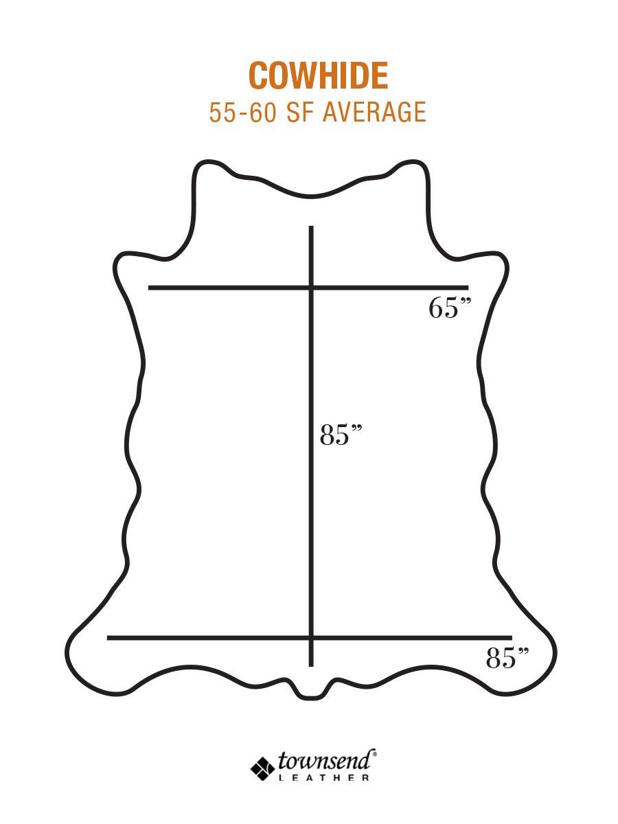 Townsend Leather's Average Hide Size: Cowhide