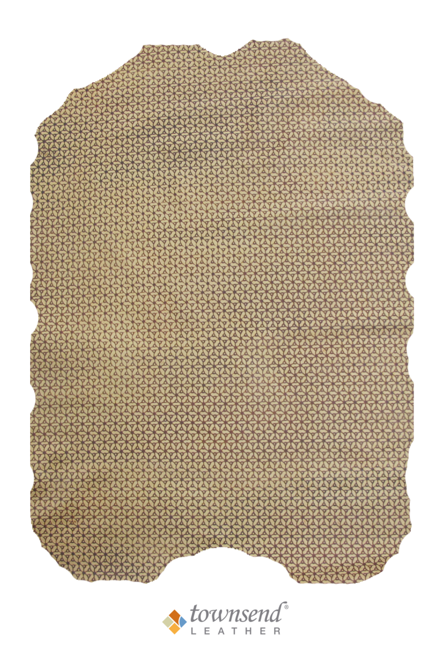 Townsend Leather's Ancient Gaufrage Cowhide Egyptian Sand Mosaic Center Cut