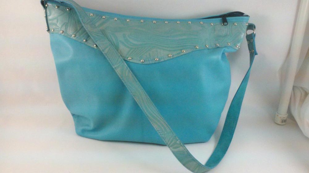 Townsend Leather's Leather Essentials Cowhide Aqua Sea Art Deco