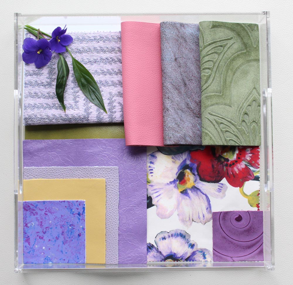 Townsend Leather's Violet and Green Mood Board