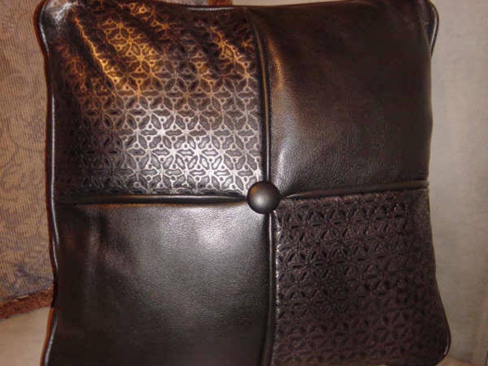 Townsend Leather's Aniline Gaufrage Cowhide Black Mosaic