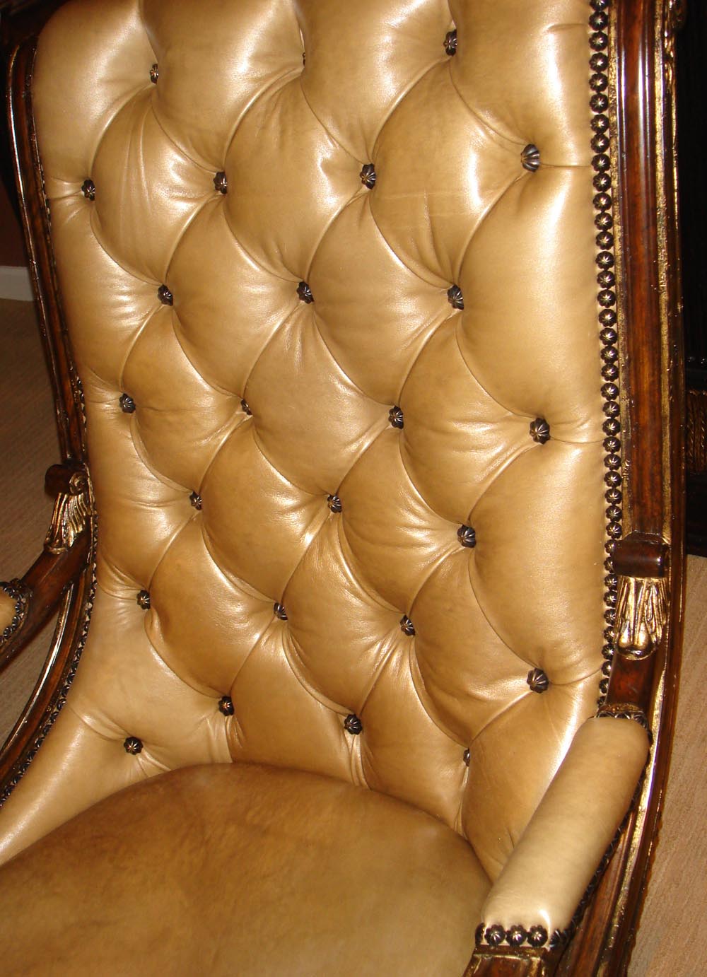 Townsend Leather's Brushed Metallic Cowhide Indian Ginger