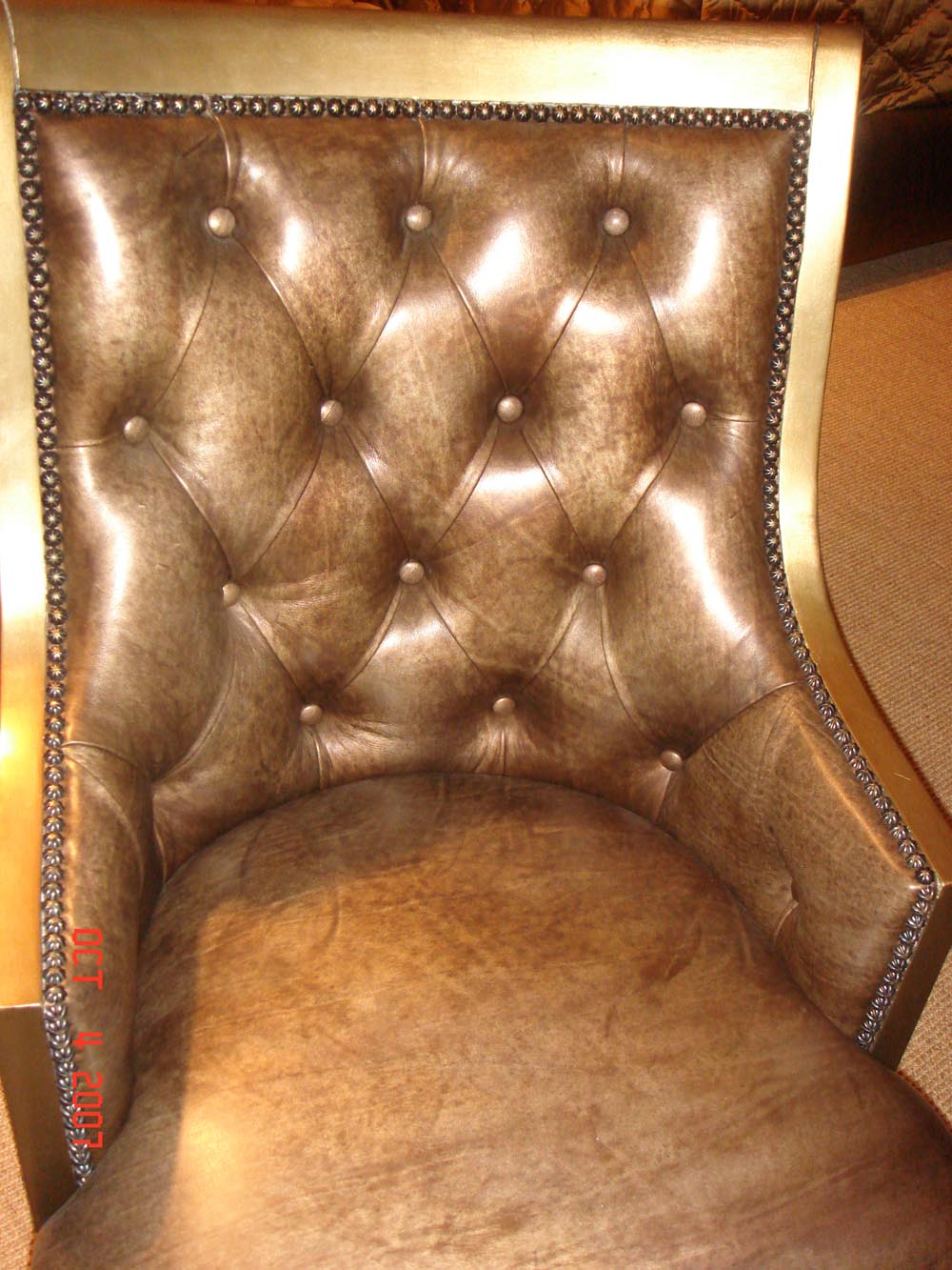 Townsend Leather's Brushed Metallic Cowhide Clove Spice
