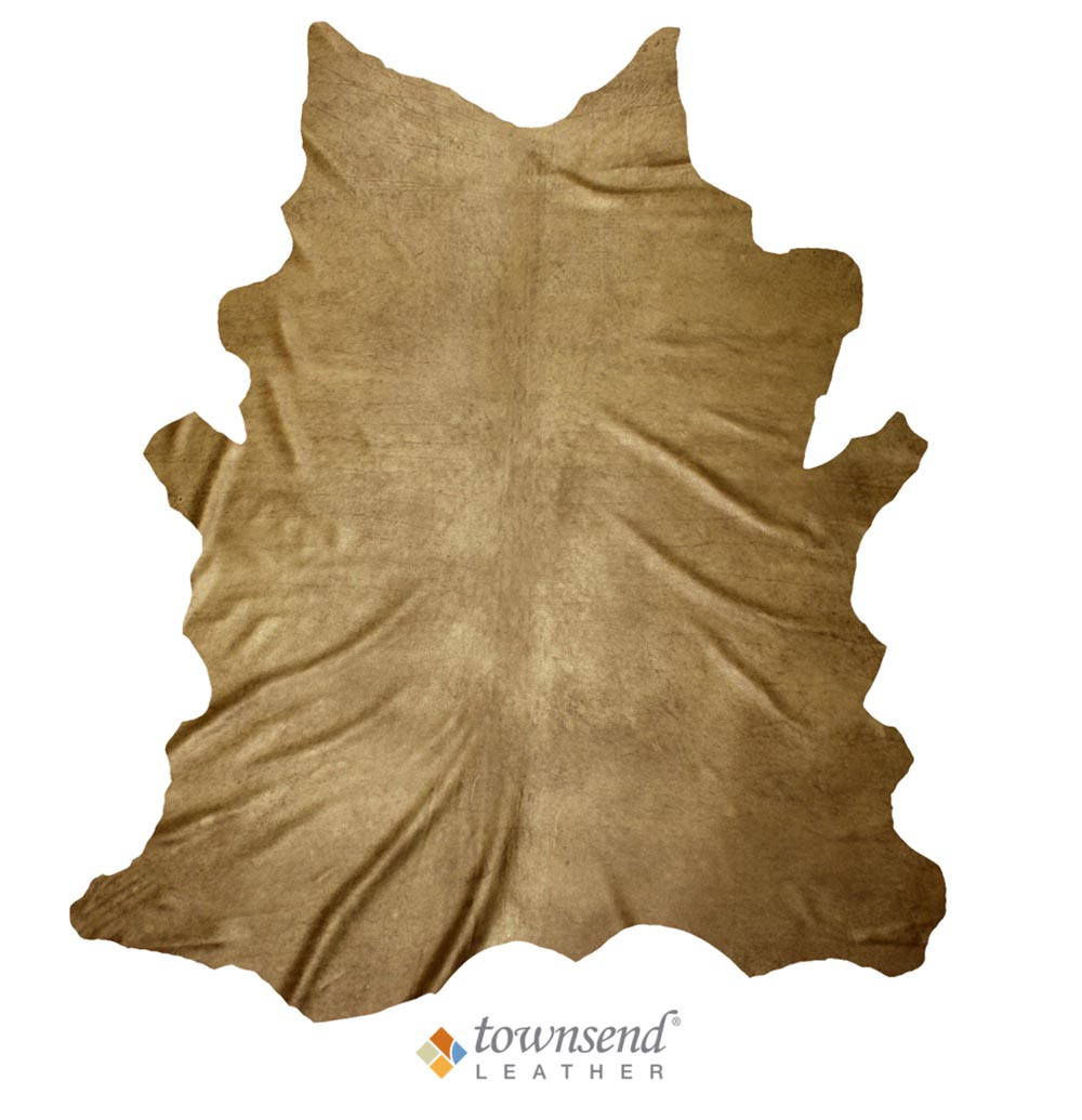 Townsend Leather's Brushed Metallic Cowhide Indian Ginger