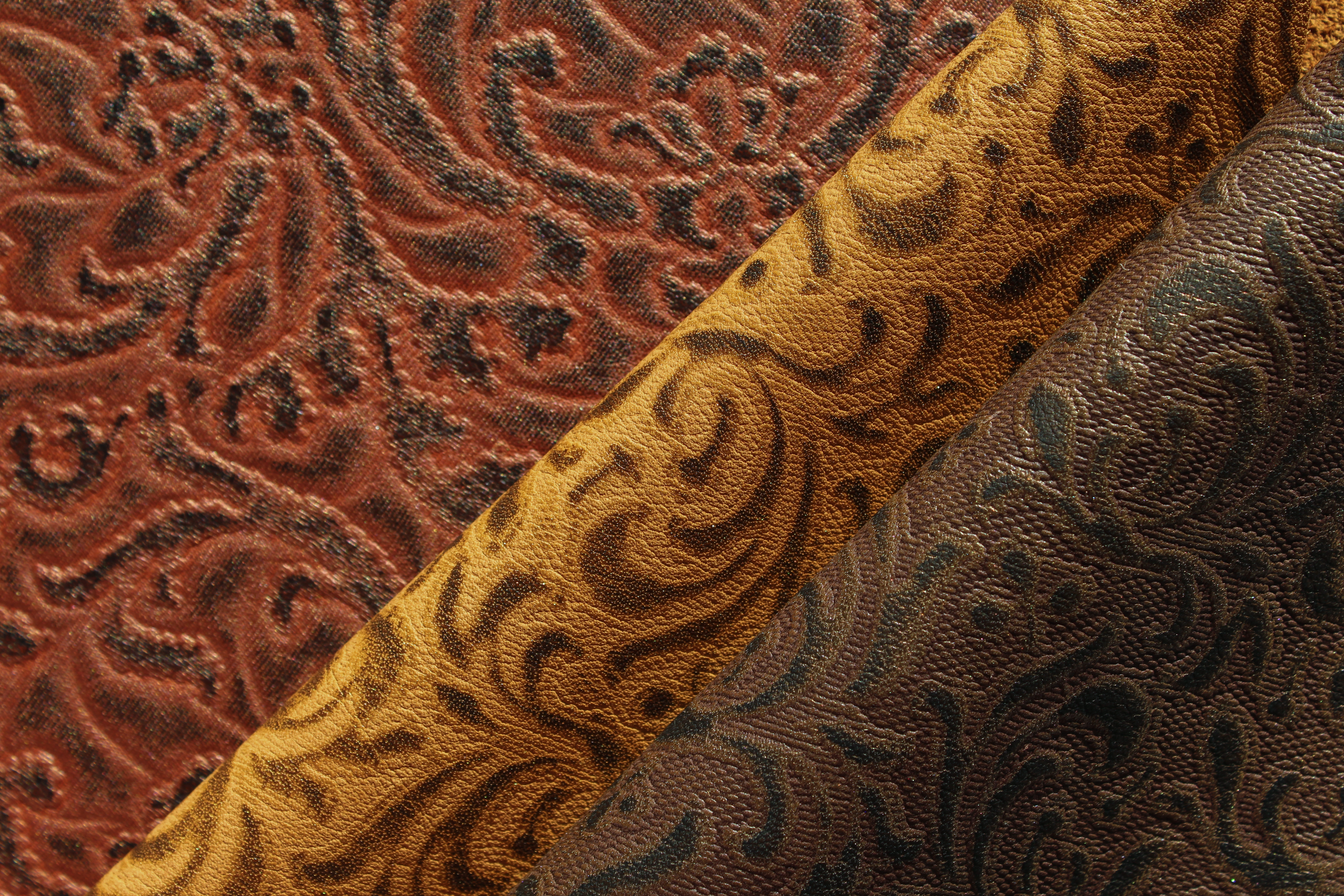 Townsend Leather's Gaufrage Brushed Metallic Cowhide