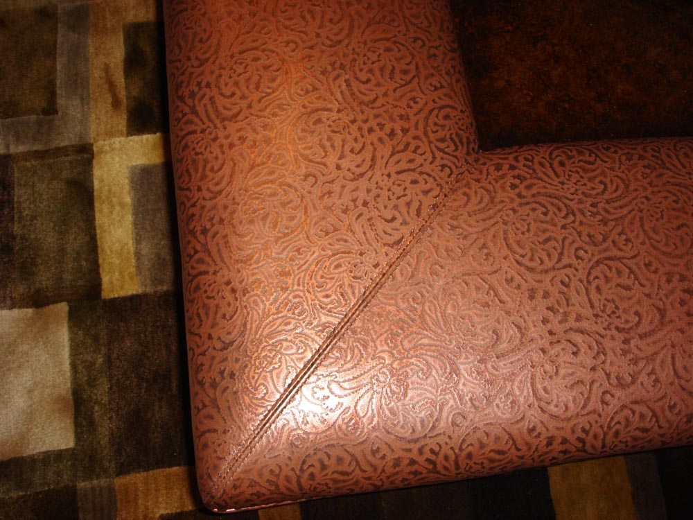 Townsend Leather's Gaufrage Brushed Metallic Cowhide Old Penny Royale Damask