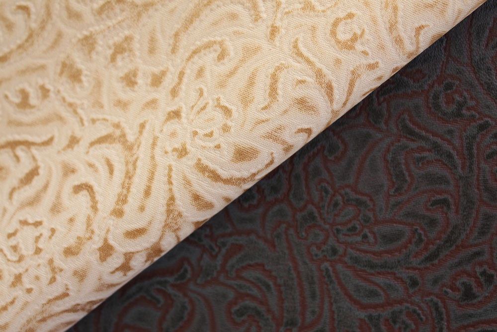 Townsend Leather's Gaufrage Brushed Metallic Cowhide Royale Damask