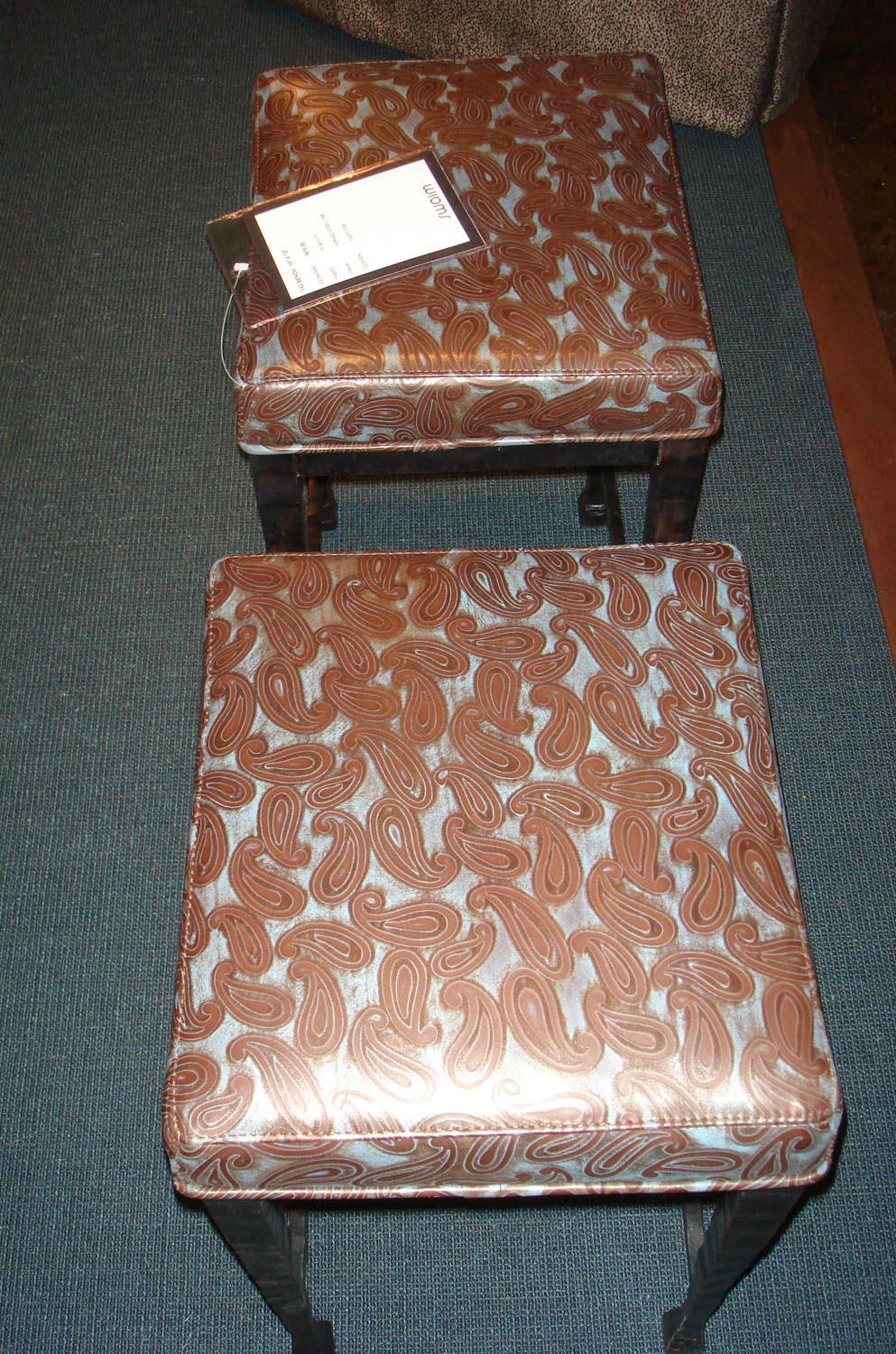 Townsend Leather's Gaufrage Brushed Metallic Cowhide Remington Paisley