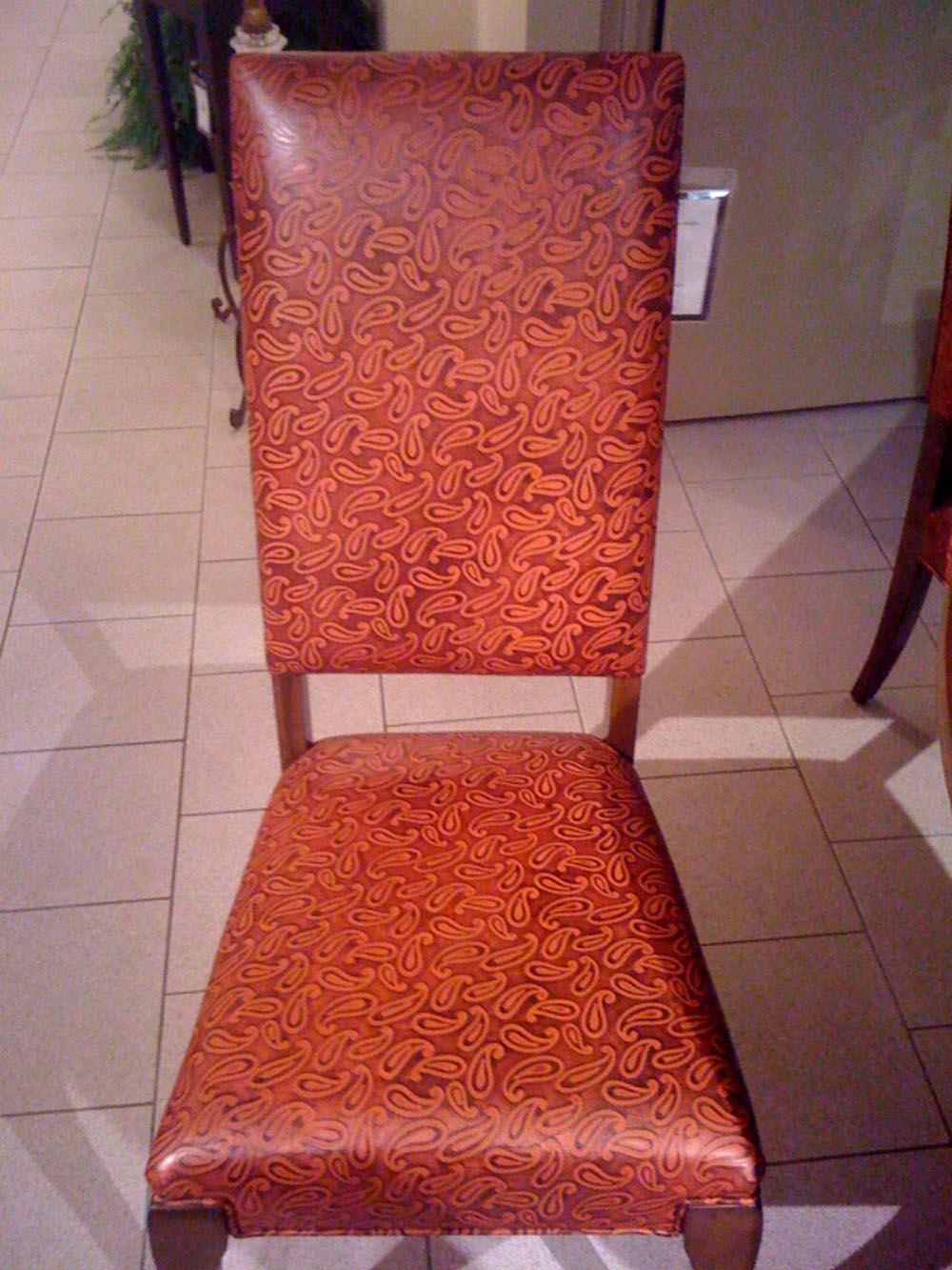 Townsend Leather's Gaufrage Brushed Metallic Cowhide Zanzibar Cinnamon Paisley