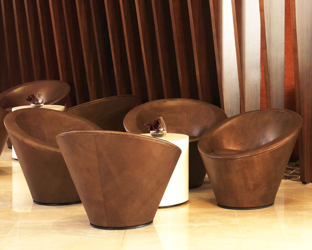 Townsend Leather's Aniline Gaufrage Geometric Cowhide Clove Spice Mini Cobble