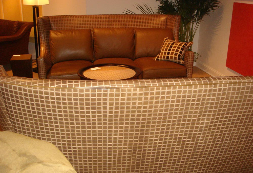 Townsend Leather's  Aniline Gaufrage Geometric Cowhide Indian Ginger Blocks