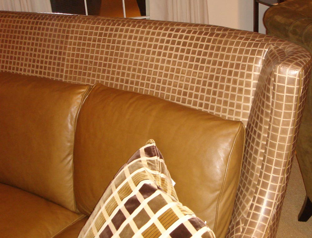 Townsend Leather's  Aniline Gaufrage Geometric Cowhide Indian Ginger Blocks