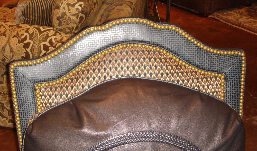 Townsend Leather's Aniline Gaufrage Geometric Cowhide Black Mini Cobble