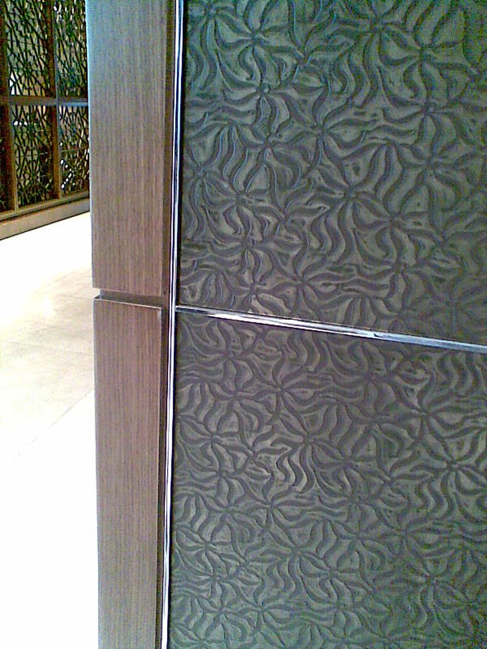 Townsend Leather's Milano Gaufrage Cowhide Grappa Abstract Floral