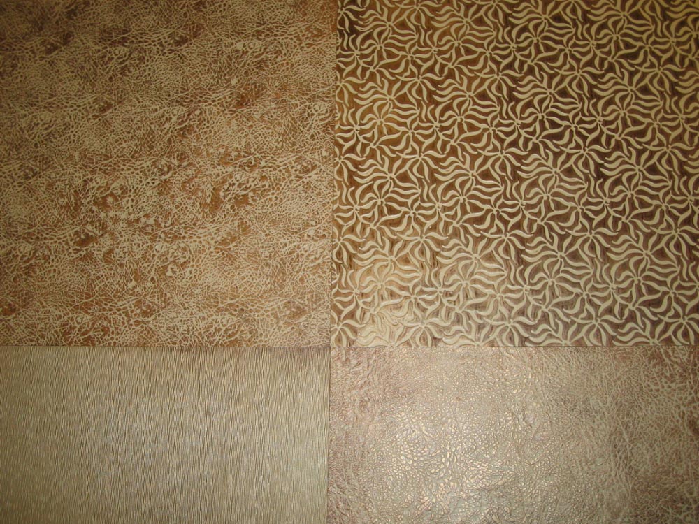 Townsend Leather's Milano Gaufrage Cowhide Vino Bianco Abstract Floral