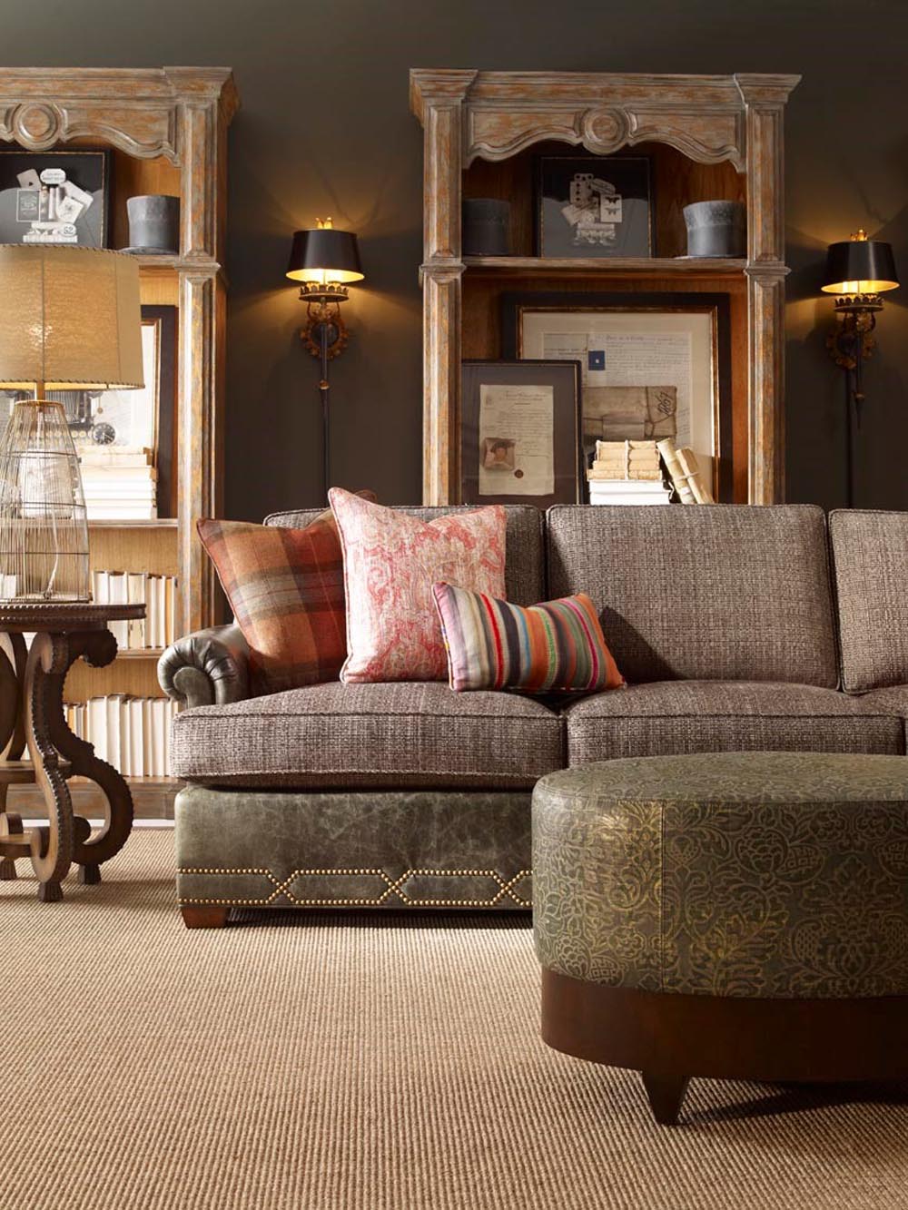 Townsend Leather's Milano Gaufrage Cowhide Custom Color La Scala Damask