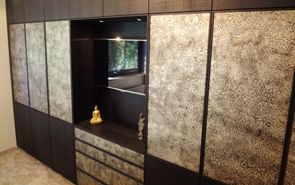 Townsend Leather's Razzle Dazzle Silver La Scala Damask