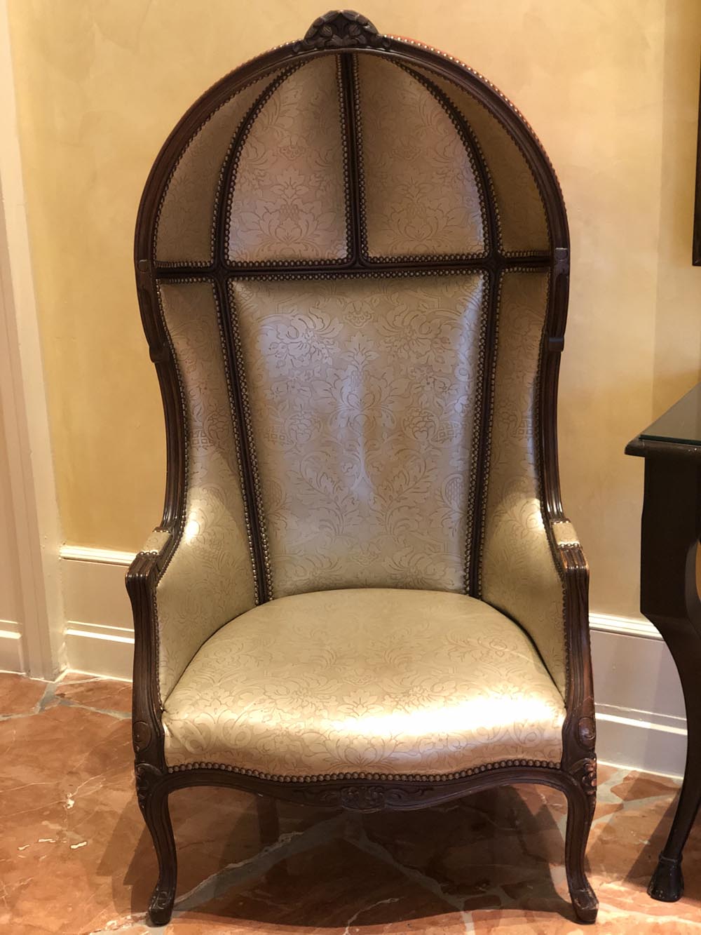 Townsend Leather's Fab Foils Embossed Cowhide Platinum La Scala Damask