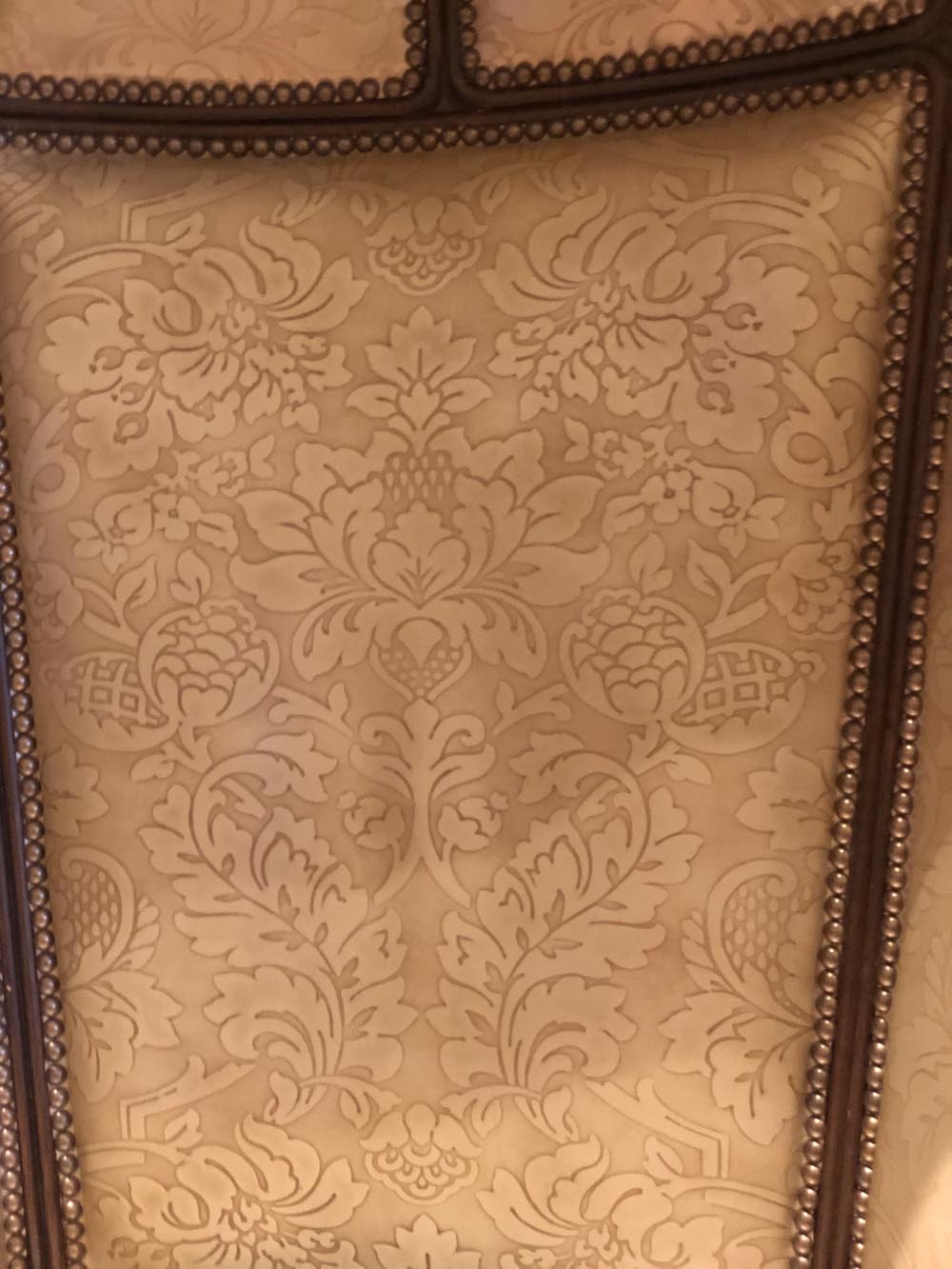 Townsend Leather's Fab Foils Embossed Cowhide Platinum La Scala Damask