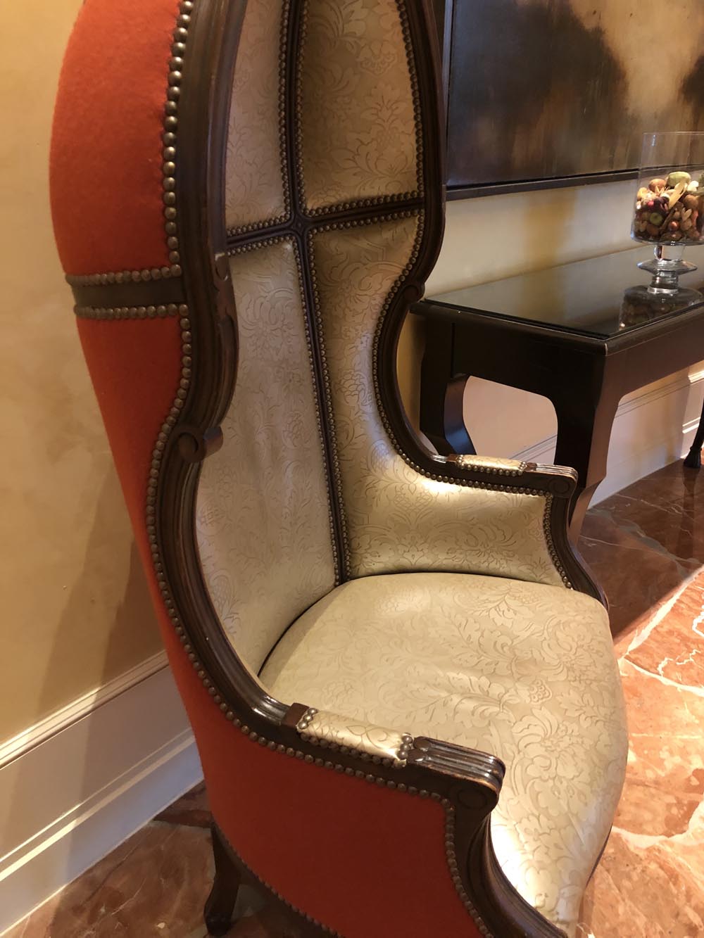 Townsend Leather's Fab Foils Embossed Cowhide Platinum La Scala Damask