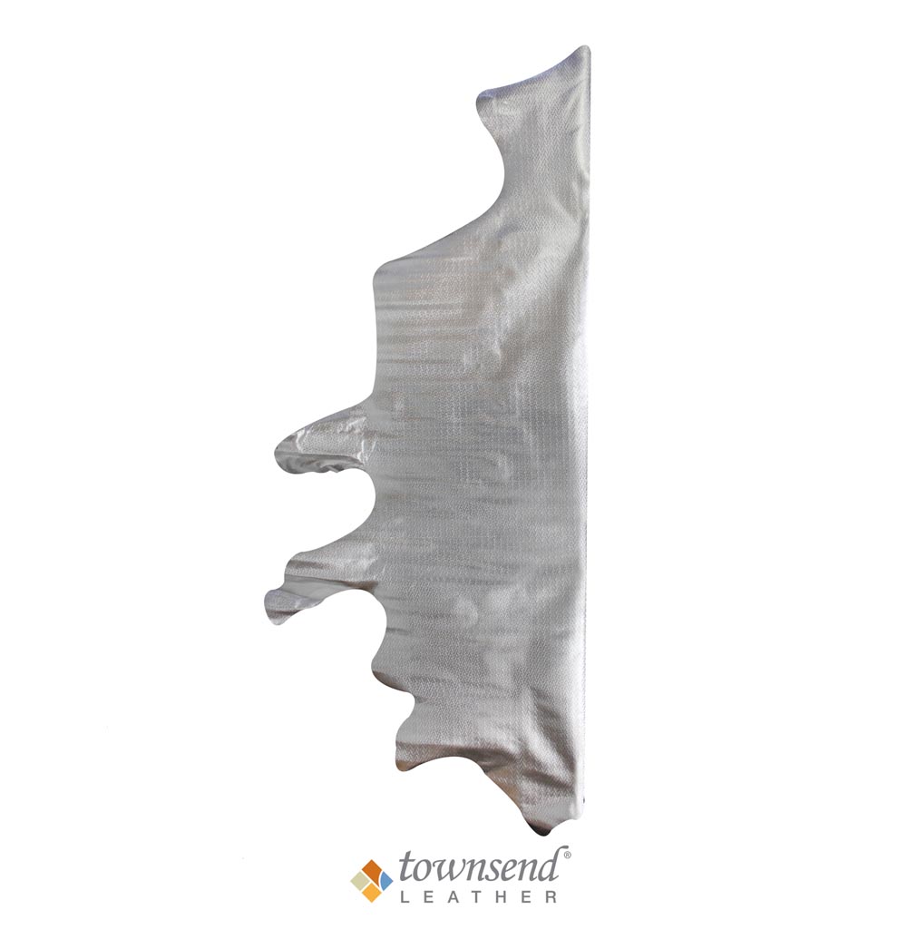 Townsend Leather's Fab Foils Embossed Cowhide Silver Napoli Weave