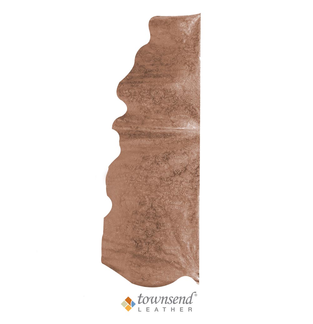 Townsend Leather's Fab Foils Embossed Cowhide Bronze La Scala Damask