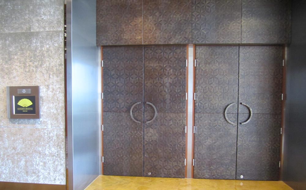 Townsend Leather's Vintage Engraved Cowhide Metallic Rich Brown Creek Lily