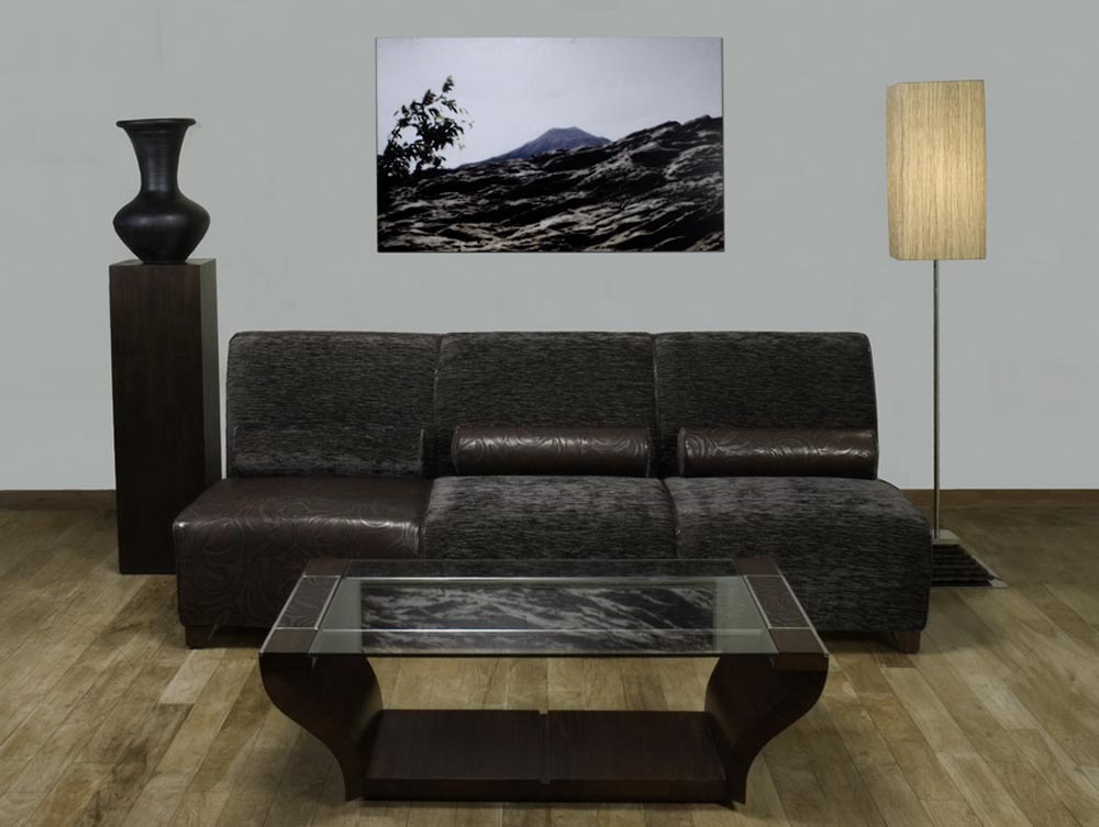 Townsend Leather's Vintage Engraved Cowhide in Metallic Burgundy Plume