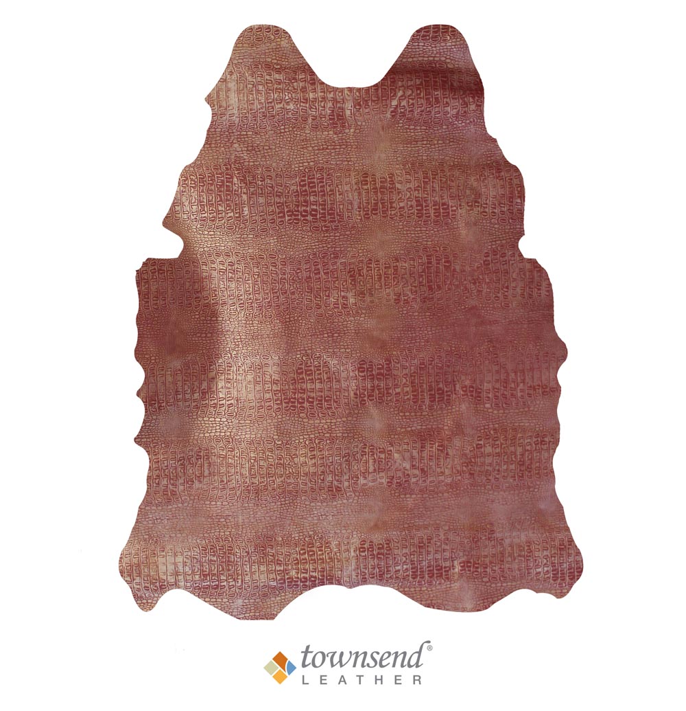 Townsend Leather's Milano Cowhide Rossa Red Alligatore