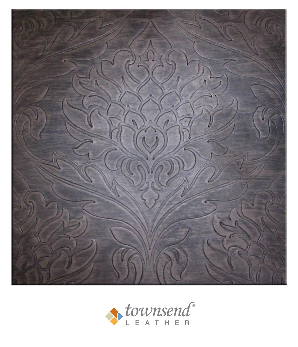 Townsend Leather's Medici Damask Cowhide Elegant Espresso