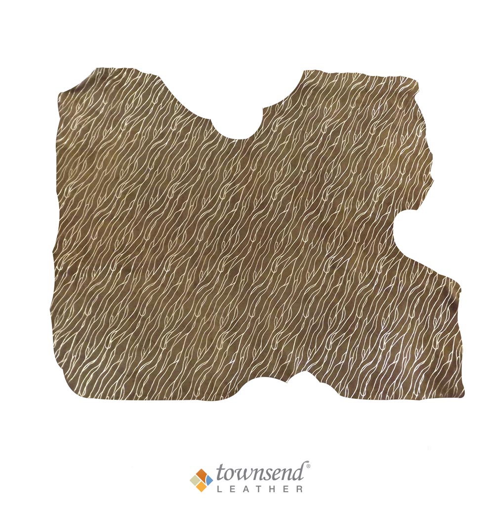 Townsend Leather's Shimmering Suede Cable Stitch Tilled Soil With Soft Gold