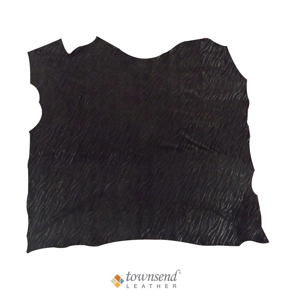 Townsend Leather's Shimmering Suede Cable Stitch Black