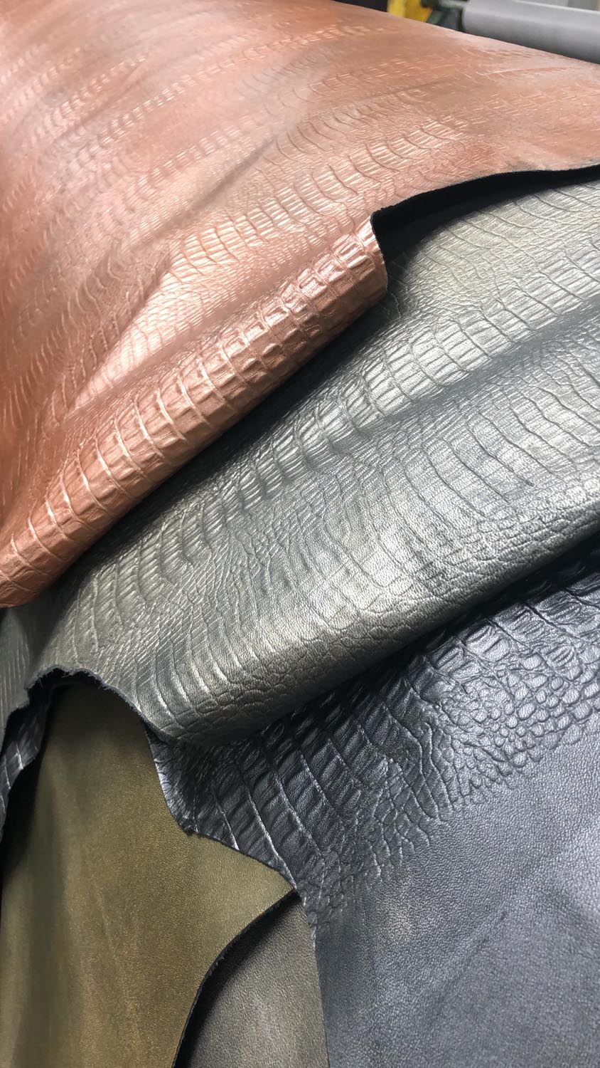 Townsend Leather's Lustrous Gem Embossed Cowhide Desert Lizard